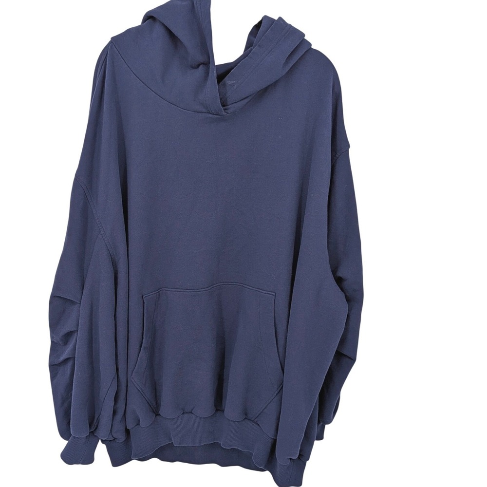 Aerie Hoodie Women XL Navy Blue Oversized Pullover Sweatshirt Comfort Lounge